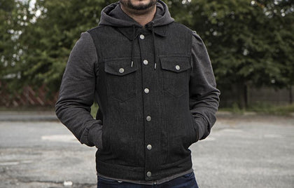 Men's Rook Vest W/Hoodie: Features:

Men's Concealed Carry Denim Vest With Hood
20 oz