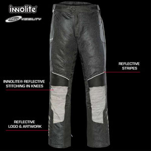 Ladies Cleo Elite Mesh Pants: Features:
Cooling Free-Air mesh shell
INNO-LITE® Ultra Reflective knee panels
Height adjustable