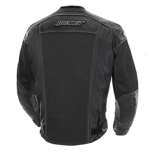 Phoenix 6.0 Jacket Black / Black: Features:

Free Air™ poly/mesh shell reinforced with Rock Tex™ at the shoulders, elbows and