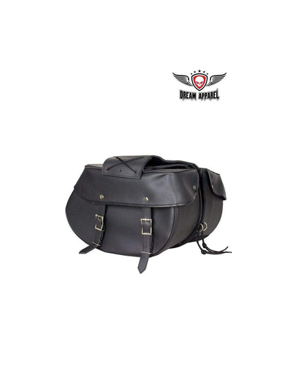 Leather Saddlebag 4003: Features:

Leather saddlebag
Dimensions: 12" x 8" x 14"
Universal Fitting
Each compartment has a zipp