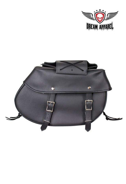 PVC Saddlebags 4003: Features:

Dimensions: 12" x 8" x 14"
Universal Fitting
Each compartment has a zipped pocket
4 Tie-Down 