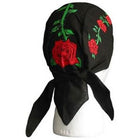 Classic Skull Cap - Red Roses on Black: Made in USA: often held to higher product quality standards