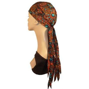 Desert Skull Cap - Indian Jewelry Coral: Sparkling Earth Products' skull caps are of the highest quality, 100% cotton, and ma