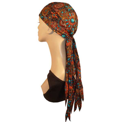 Desert Skull Cap - Indian Jewelry Coral: Sparkling Earth Products' skull caps are of the highest quality, 100% cotton, and ma
