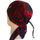 Classic Skull Cap - Ghost Classic Skulls on Red: Made in USA: often held to higher product quality standards