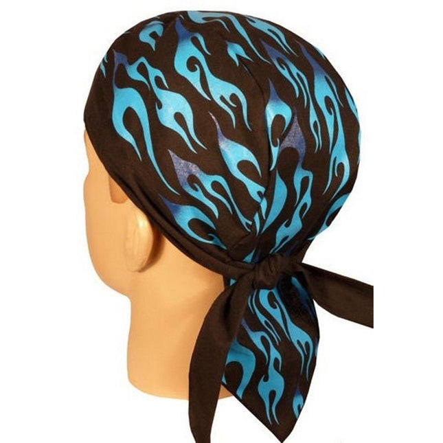 Classic Skull Cap - Royal Blue Flames