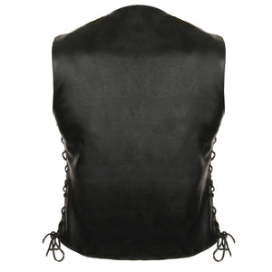 Ladies 6 Pocket Laced Vest: Features:-

Premium Milled Cowhide 1