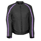 Ladies Studs & Wings Jkt Bk-Pp: Features:

Women’s Textile Jacket with Stud & Wings Detailing
1300D Nylon Material Full S