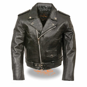 Kids Basic MC Jacket: Features:

Children's motorcycle style jacket
Promotional Grade Leather 1