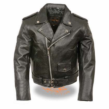 Kids Basic MC Jacket: Features:

Children's motorcycle style jacket
Promotional Grade Leather 1