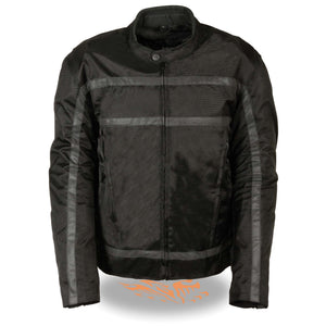 Men's Textile Jkt W/Refl: Features:

Men’s Textile Racer Jacket w/ Reflective Stripes Black
1680D Nylon Material
Full Sleeve 
