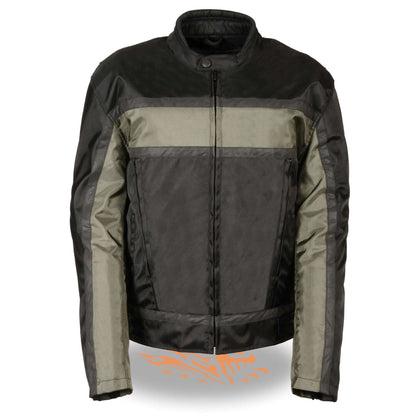 Men's Textile Jkt  W/Refl: Features:

1680D Nylon Material
Full Sleeve Zip Out liner
Stand Up Collar with Snap Closure &amp; 