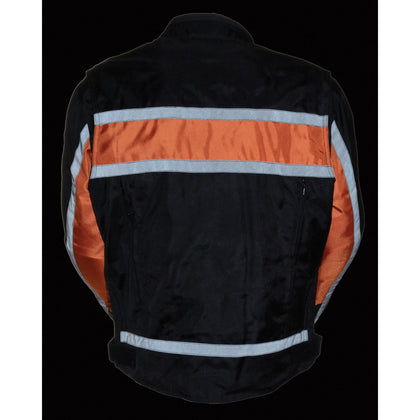 Men's Textile Jkt  W/Refl: Features:

1680D Nylon Material
Full Sleeve Zip Out liner
Stand Up Collar with Snap Closure &amp; 