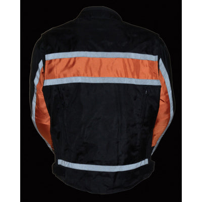 Men's Textile Jacket W/Reflective piping - Eagle Leather