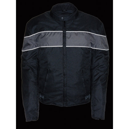 Men's Nylon Jacket 2121: Features:

600D Nylon Textile Material
Full Sleeve Zip Out liner
Front and back venting
Stand Up Col