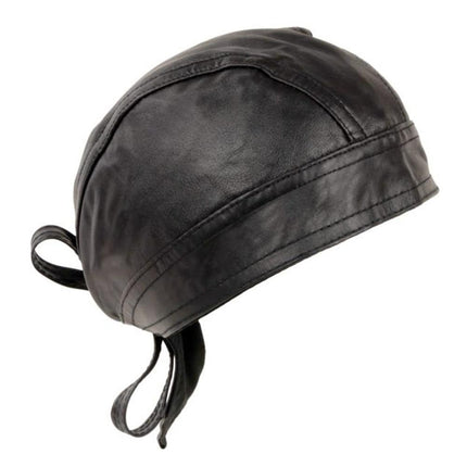 Leather Skull Cap Black - Eagle Leather