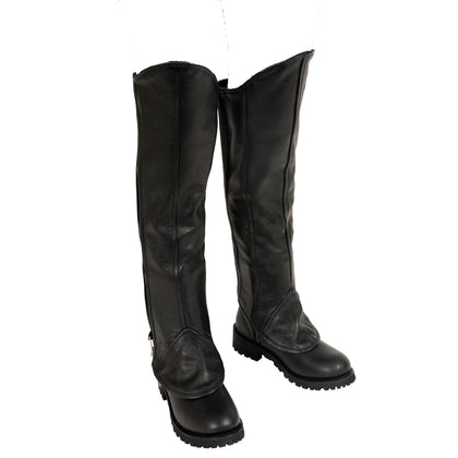 Ladies Knee High Half Chaps: Features:

Women's Knee High Half Chap with Zipper Entry
Premium Cowhide Leather 1