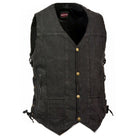Men's 10 Pocket Denim Vest: Features:

10 Pocket Side Lace Denim Vest
14