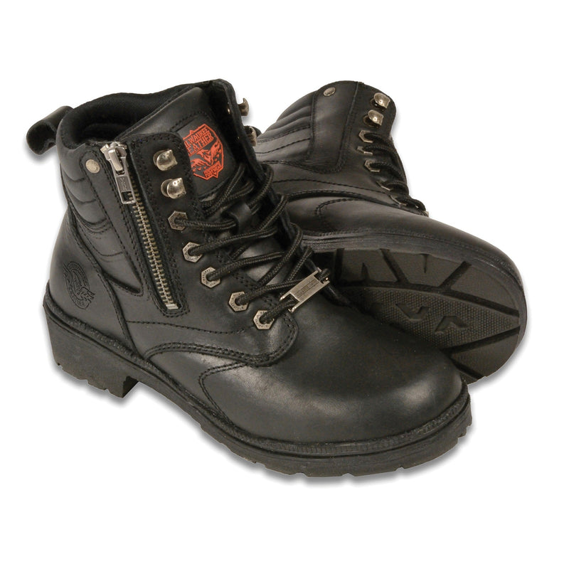 Ladies Side Zip Plain Toe Boot - Eagle Leather