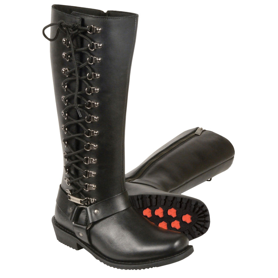 Ladies Tall Boot W/Side Laces - Eagle Leather
