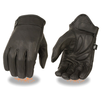Men's Cruising Glove: Features:

Super clean light lined glove with gel palm
Adjustable Velcro wrist strap
Side stretch for o