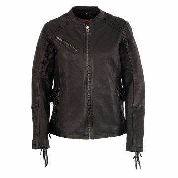 Ladies Lightweight Fringe Jkt - Eagle leather