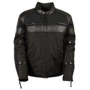 Men's Textile Scooter Jacket 1735: *Full Sleeve Zip Out liner*Adjustable Size Velcro Waist Straps*Four Front &amp; Two Back V