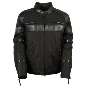 Men's Textile Scooter Jacket 1735: *Full Sleeve Zip Out liner*Adjustable Size Velcro Waist Straps*Four Front &amp; Two Back V