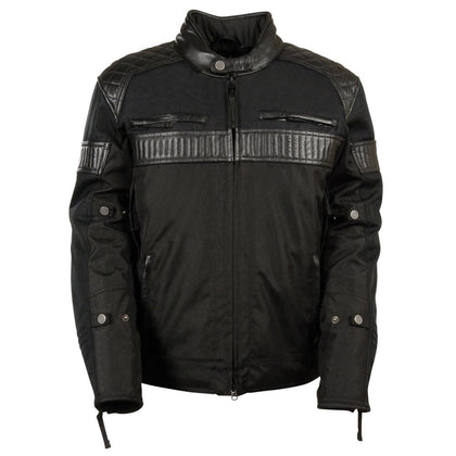 Men's Textile Scooter Jacket 1735: *Full Sleeve Zip Out liner*Adjustable Size Velcro Waist Straps*Four Front &amp; Two Back V