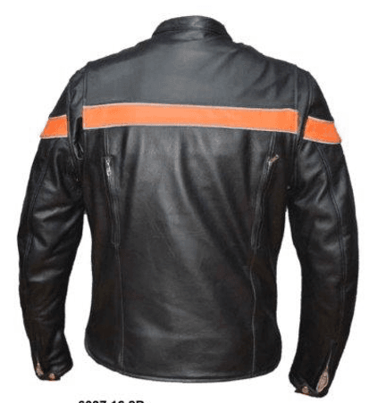 Men's Orange Stripe Jacket - Eagle Leather