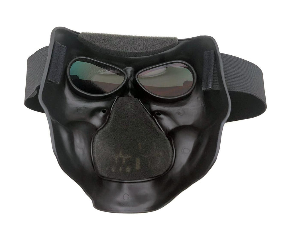 Global Vision Flame Skull Full Face Mask - Smoke Lens - Eagle Leather