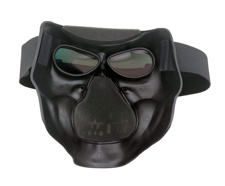 Black Skull Mask Red 24/7 Lens
