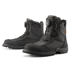 Icon StormHawk Boot: Description
From our rain-soaked rides in Portland, Oregon, comes the ICON Stormhawk™ Waterproof boot