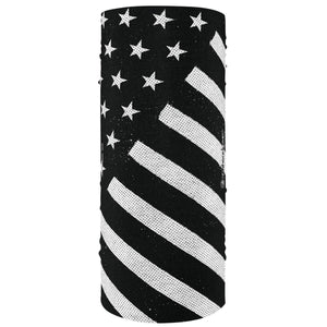 Motley Tube Black & White Flag: The ZANheadgear® SportFlex™ Series Motley Tube® is a versatile all-in-one headgear constructe