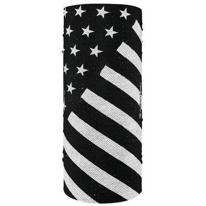 Motley Tube Black & White Flag: The ZANheadgear® SportFlex™ Series Motley Tube® is a versatile all-in-one headgear constructe