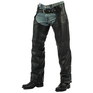 Basic Cowhide Leather Chaps: Features:

Unisex ULTRA deep pocket chap in Drum Dyed Cowhide 1
