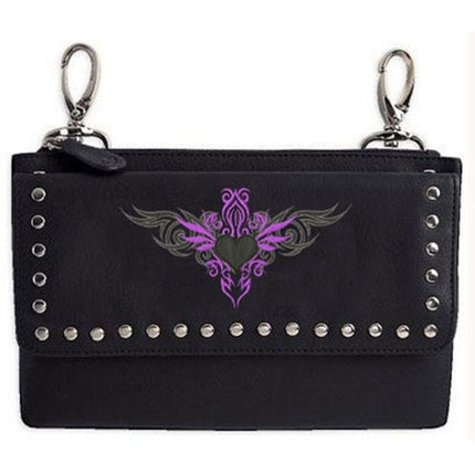 Ladies Clip Bag W/Tribal Heart - Eagle Leather