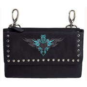 Ladies Clip Bag With Tribal Heart 8"x5": Ladies Clip Bag With Tribal Heart 8"x5"

Ladies Leather Clip on Bag
Tribal Heart Emb