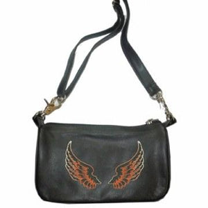 Ladies Clip Bag W/Wing Brown: Ladies Clip Bag W/Wing Brown