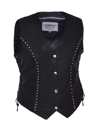Studded Vest W/ConcCarryPocket: Features:

Studded Vest With Concealed Carry Pocket
Ladies PREMIUM studded vest
2 exterior po