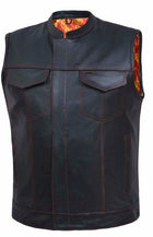 Men's Affiliation Vest: Features:

COWHIDE Men's Red / Gold Paisley Vest
Mens PREMIUM Club Vest in soft Cowhide 1