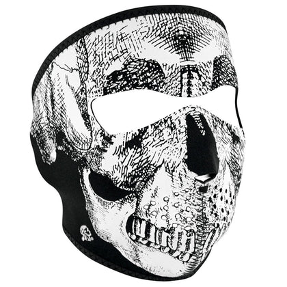 Full Mask Skull Face: The ZAN Headgear Neoprene Face Mask features full coverage of the face and ears with stretchy, warm and