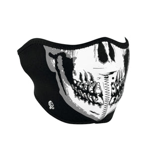 Half Mask Neoprene Skull Face: The ZAN Headgear Neoprene Half Face Mask features full coverage of the nose, chin, and cheeks 