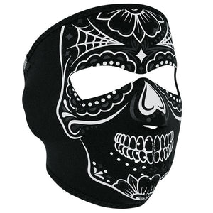 Full Face Mask Calavera: The ZANheadgear® Neoprene Face Mask features full coverage of the face and ears with stretchy, warm 