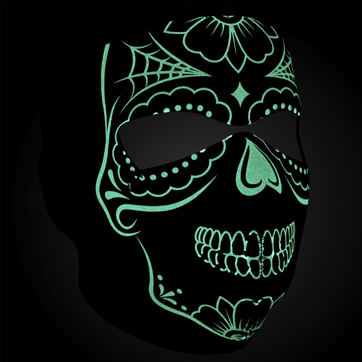 Full Face Mask Calavera: The ZANheadgear® Neoprene Face Mask features full coverage of the face and ears with stretchy, warm 
