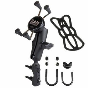 RAM X-Grip Motorcycle Mount: RustproofHigh strength composite and stainless steel constructionSpring loaded cradle expands an