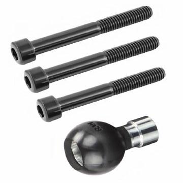 Ram MC Base W/Hole MB Screw: RAM Motorcycle Handlebar Clamp Base with M8 ScrewsHave an M8 by 25, 30, or 35mm handlebar bolt? 