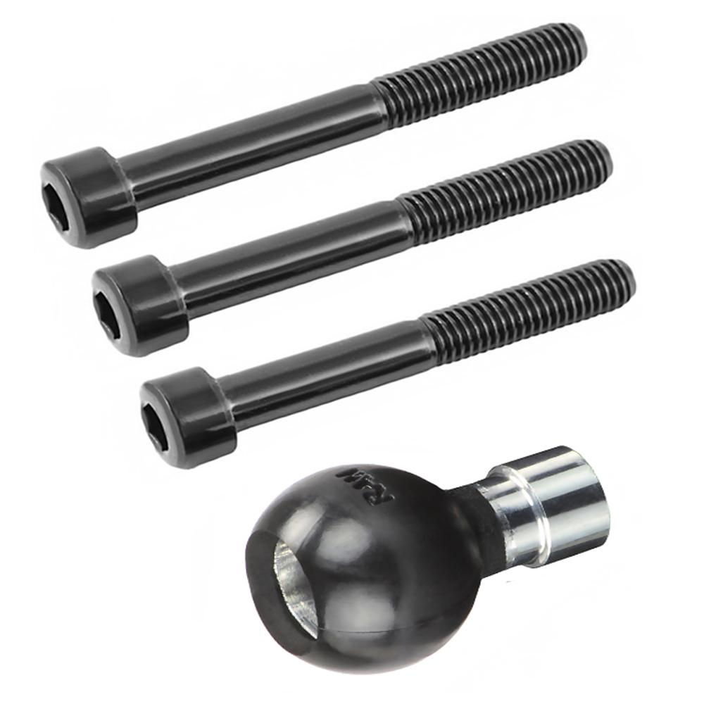 Ram MC Base W/Hole MB Screw: RAM Motorcycle Handlebar Clamp Base with M8 ScrewsHave an M8 by 25, 30, or 35mm handlebar bolt? 