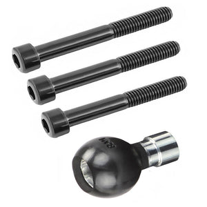 Ram MC Base W/Hole MB Screw: RAM Motorcycle Handlebar Clamp Base with M8 ScrewsHave an M8 by 25, 30, or 35mm handlebar bolt? 