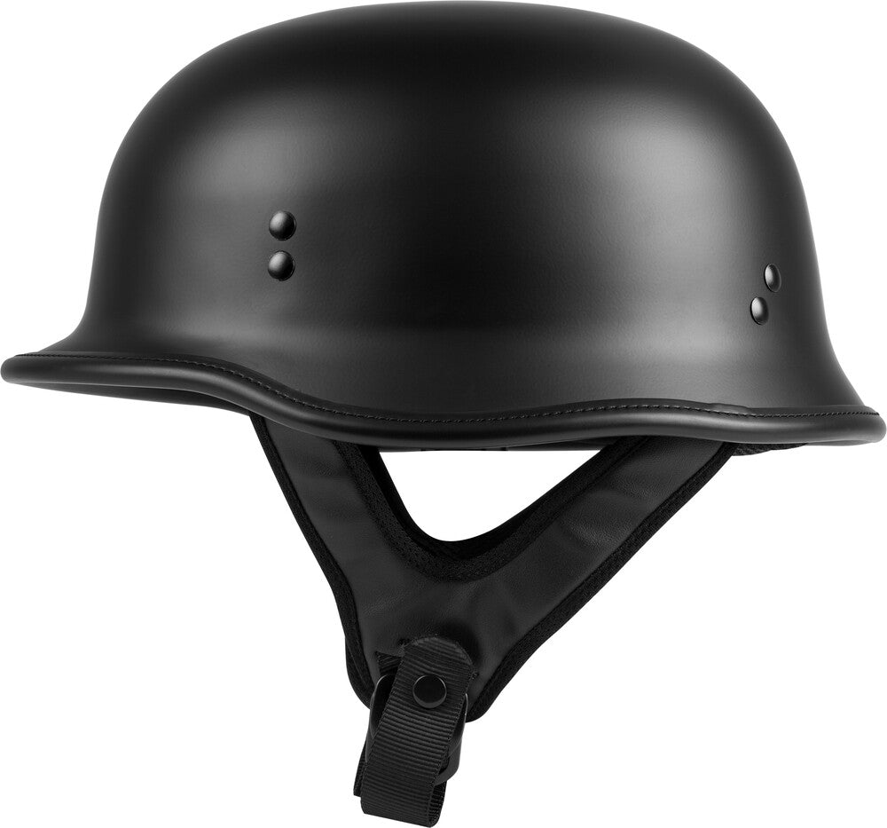 Highway 21 9mm Matte Black German Beanie Helmet